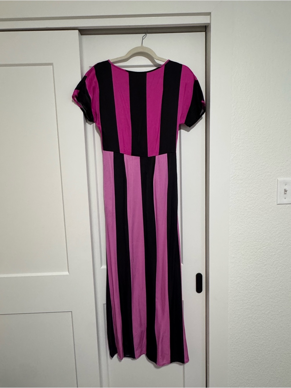 Christopher John Rogers for Target Striped Pink and Black Maxi Dress